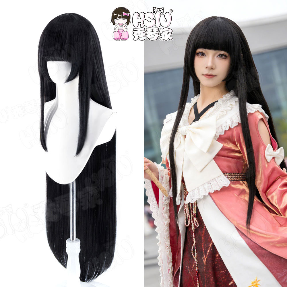 Kaguya Houraisan Cosplay Wig H - Anime Cosplay Long Black Hair 评论和价格