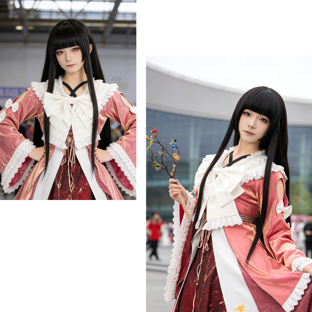 Kaguya Houraisan Cosplay Wig H - Anime Cosplay Long Black Hair 评论和价格