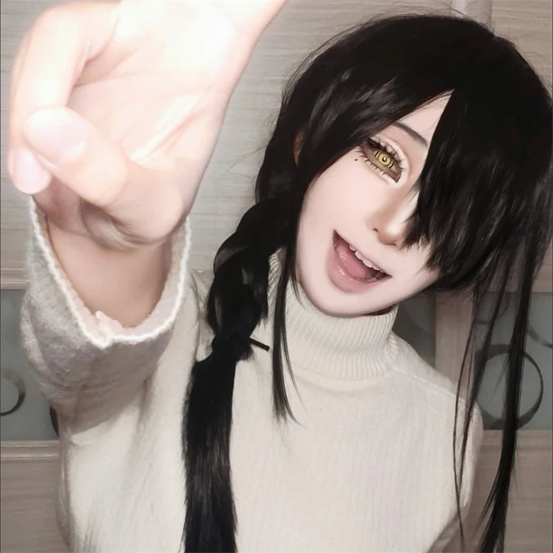 Anime Chainsaw Man Nayuta Adul - Anime Cosplay Long Black Hair 评论和价格
