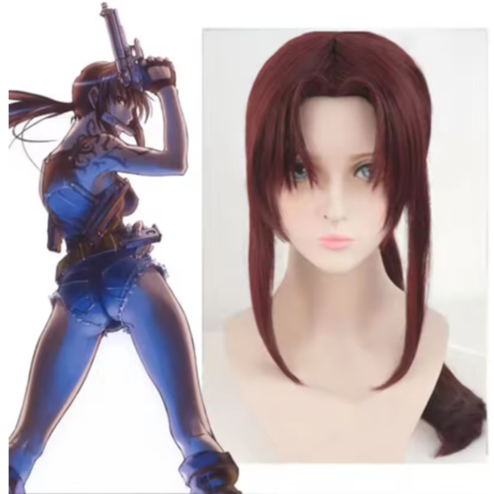 Brand New Black Lagoon Rebecca - Anime Cosplay Long Black Hair 评论和价格