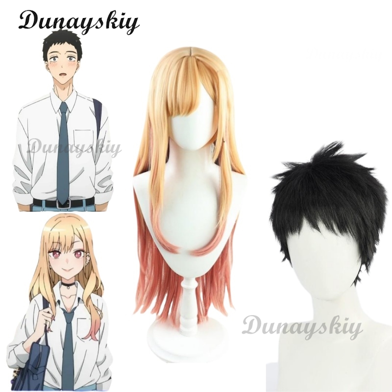 Gojo Wakana/ Kitagawa Marin An - Anime Cosplay Long Black Hair 评论和价格