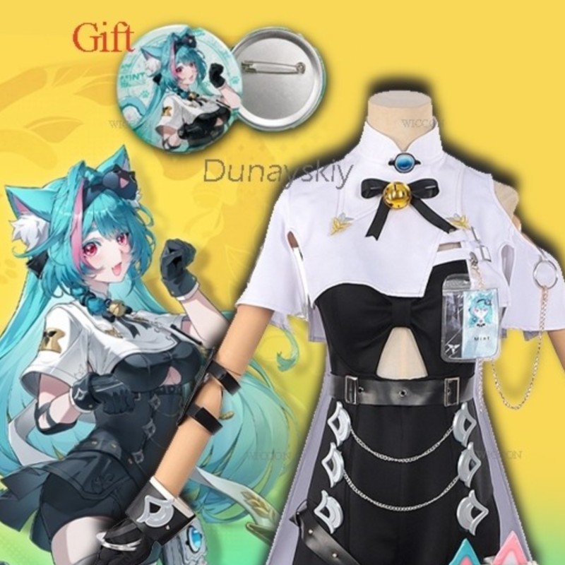 Fantasias NTE Mint Neverness T - Anime Cosplay Jumpsuit 评论和价格
