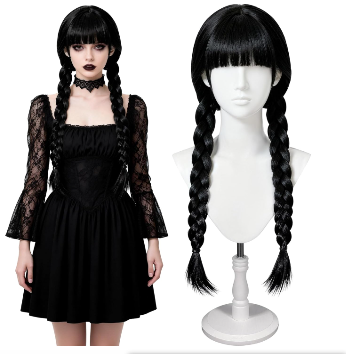 Long Gothic Cosplay Wigs Women - Anime Cosplay Long Black Hair 评论和价格