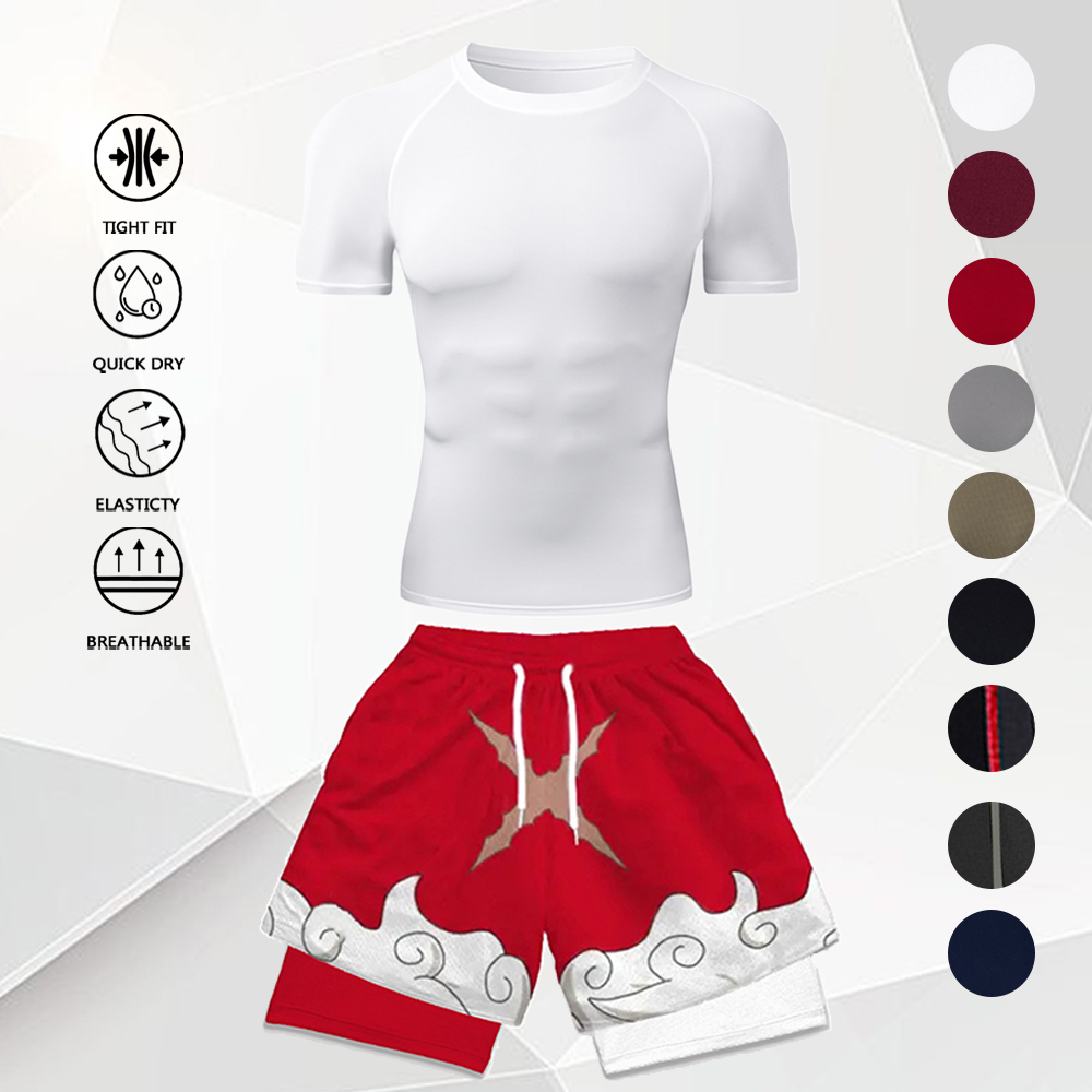 Men's 2Pcs Anime Gym Outfit Wh - Anime & Cosplay Expo Acx 2025 评论和价格