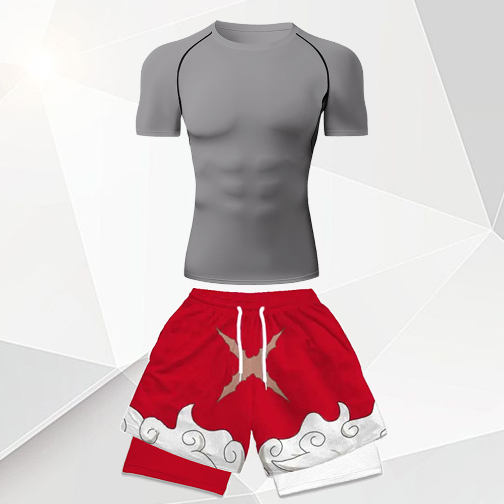 Men's 2Pcs Anime Gym Outfit Wh - Anime & Cosplay Expo Acx 2025 评论和价格