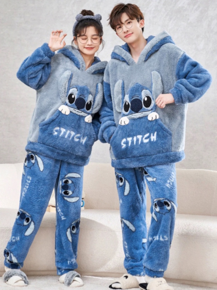 Anime Stitch Winter Pajamas Ca - Anime Cosplay Thick 评论和价格