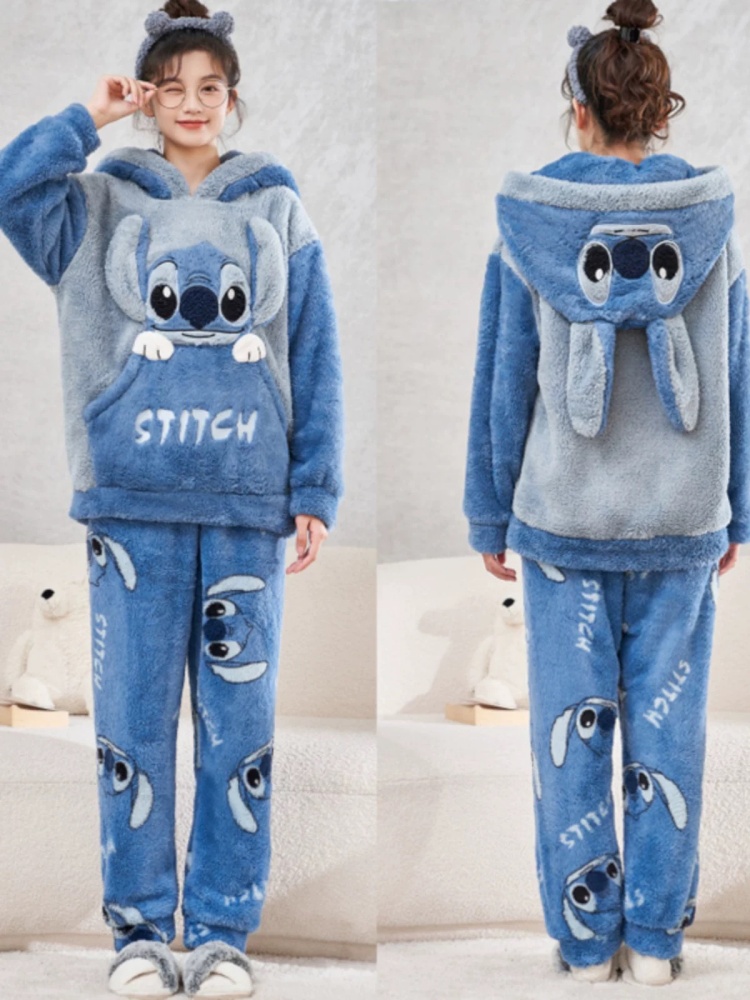Anime Stitch Winter Pajamas Ca - Anime Cosplay Thick 评论和价格