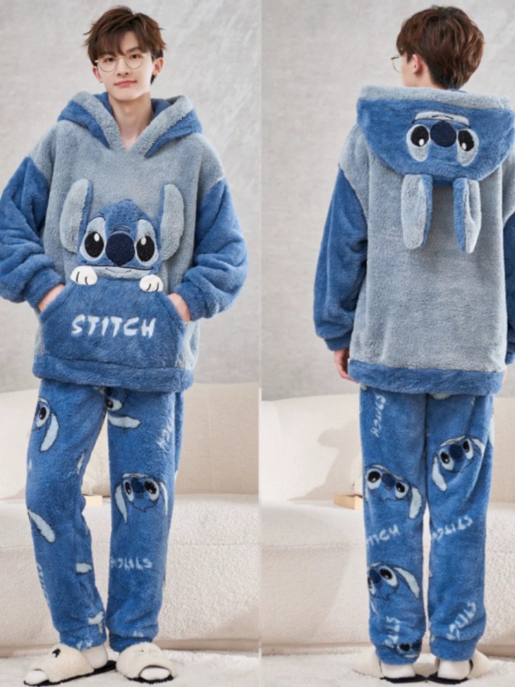 Anime Stitch Winter Pajamas Ca - Anime Cosplay Thick 评论和价格