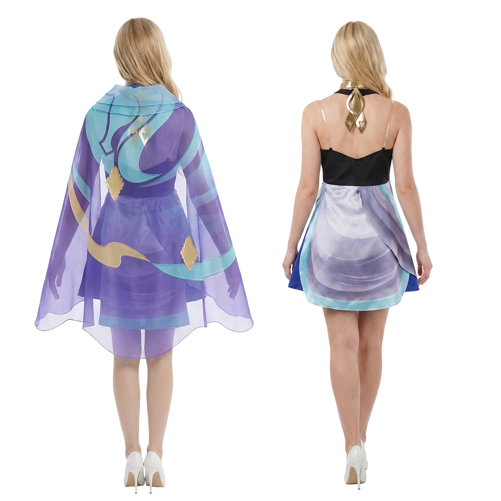 Dolia Dress with Headscarf Cos - Anime Cosplay Dress 评论和价格