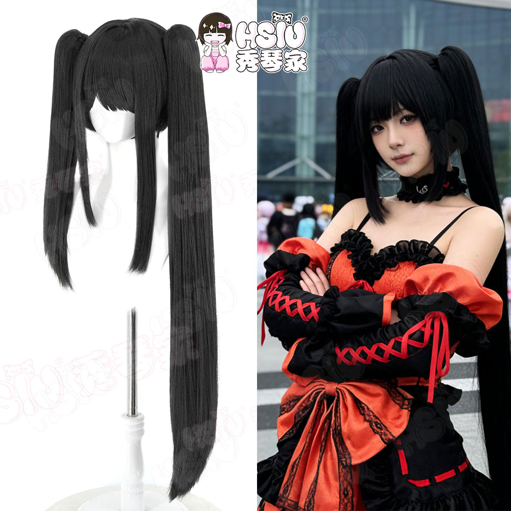 Date A Live Tokisaki Kurumi Co - Anime Cosplay Long Black Hair 评论和价格